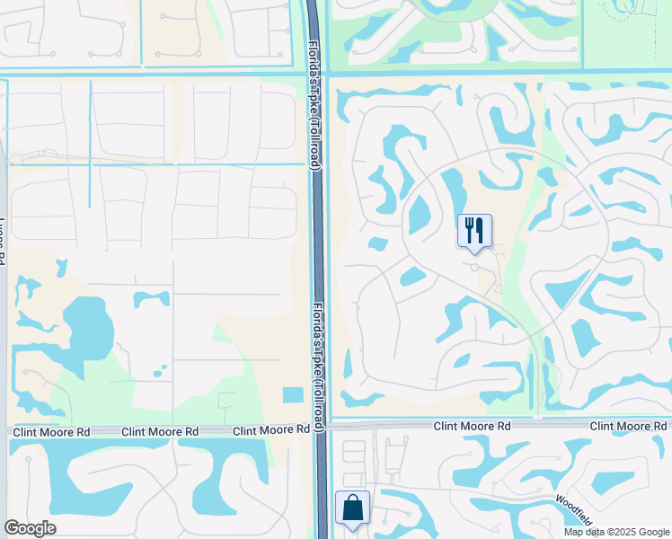 map of restaurants, bars, coffee shops, grocery stores, and more near 17549 Scarsdale Way in Boca Raton