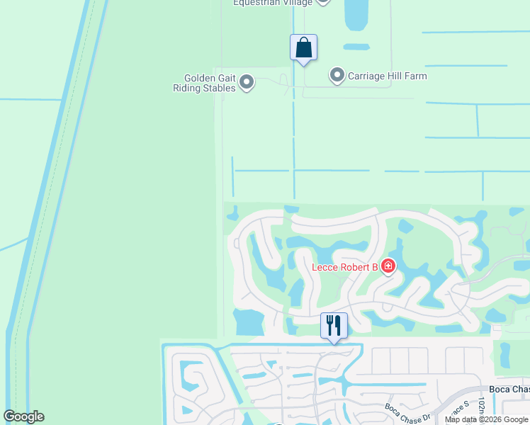 map of restaurants, bars, coffee shops, grocery stores, and more near 10526 Stonebridge Boulevard in Boca Raton