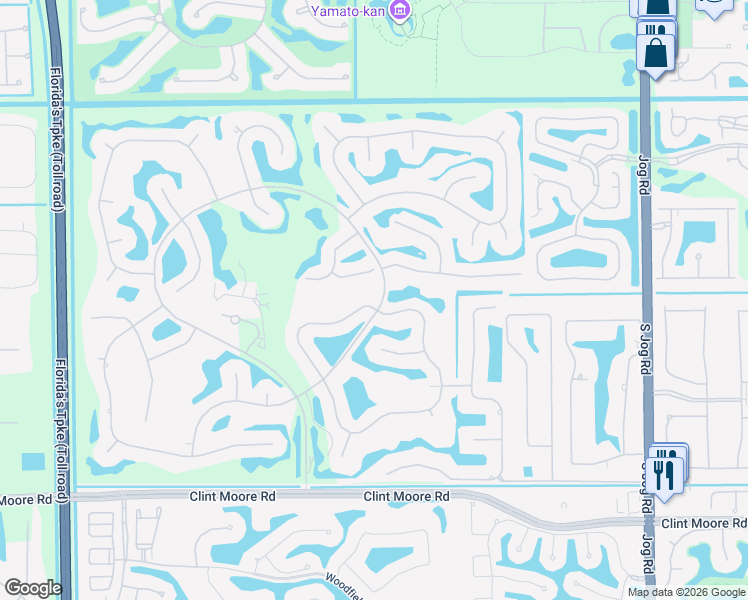 map of restaurants, bars, coffee shops, grocery stores, and more near 7223 Ballantrae Court in Boca Raton