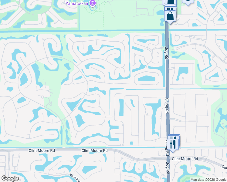 map of restaurants, bars, coffee shops, grocery stores, and more near 17591 Lake Estates Drive in Boca Raton