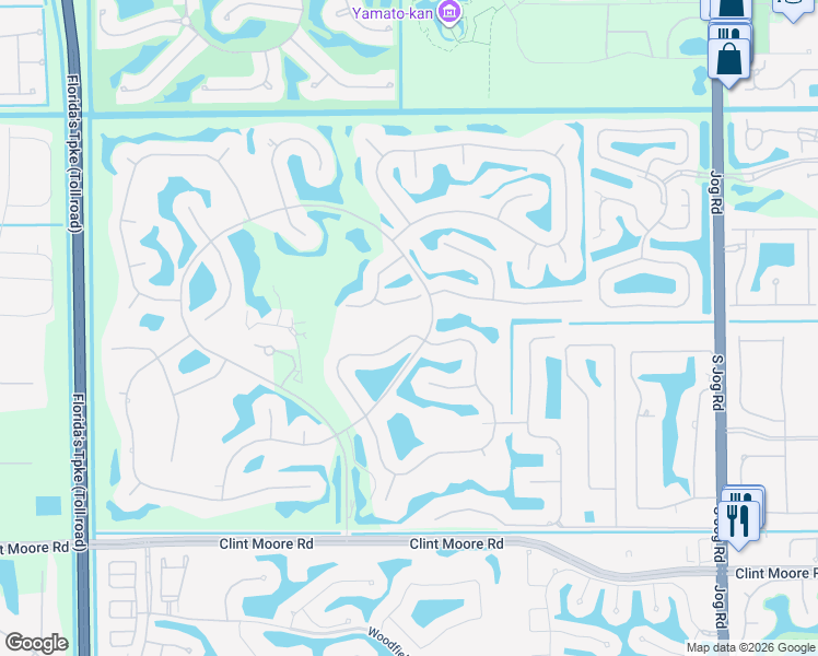 map of restaurants, bars, coffee shops, grocery stores, and more near 7223 Ballantrae Court in Boca Raton