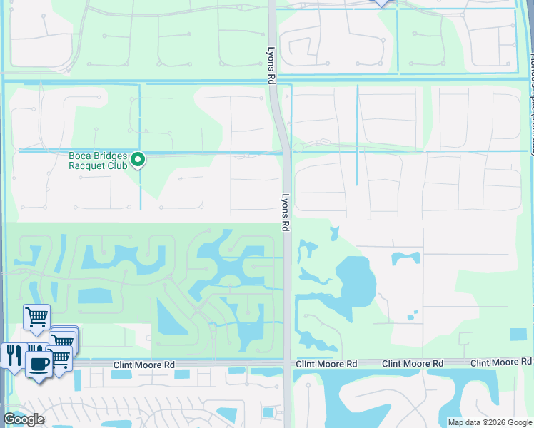 map of restaurants, bars, coffee shops, grocery stores, and more near 9036 Dulcetto Court in Sunrise