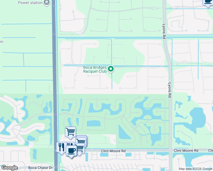 map of restaurants, bars, coffee shops, grocery stores, and more near 9661 Vescovato Way in Boca Raton