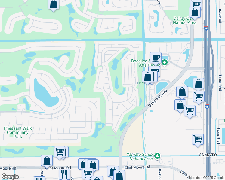 map of restaurants, bars, coffee shops, grocery stores, and more near 17406 Antigua Point Way in Boca Raton