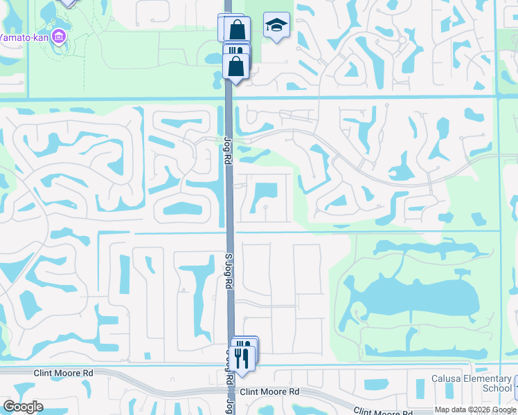 map of restaurants, bars, coffee shops, grocery stores, and more near 17385 Vistancia Cir in Boca Raton