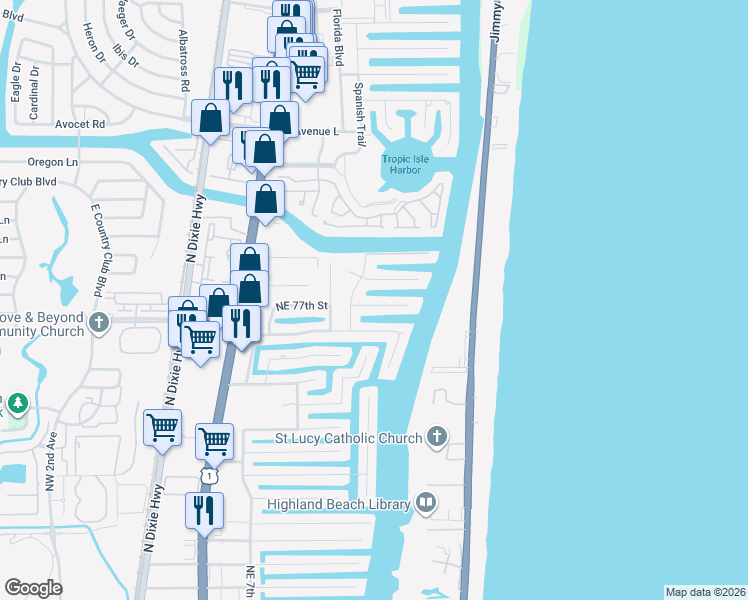 map of restaurants, bars, coffee shops, grocery stores, and more near 872 Nafa Drive in Boca Raton