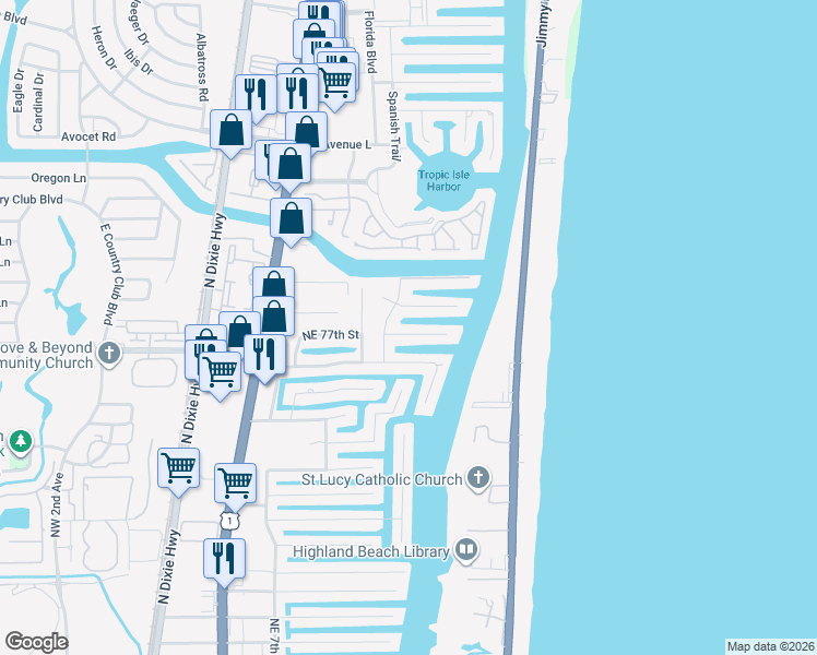 map of restaurants, bars, coffee shops, grocery stores, and more near 872 Nafa Drive in Boca Raton