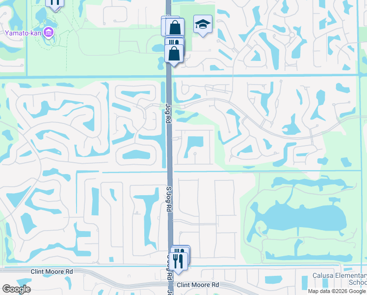 map of restaurants, bars, coffee shops, grocery stores, and more near 17385 Vistancia Circle in Boca Raton