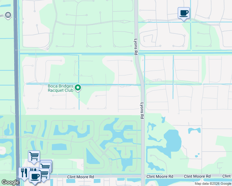 map of restaurants, bars, coffee shops, grocery stores, and more near 17311 Santaluce Manor in Boca Raton