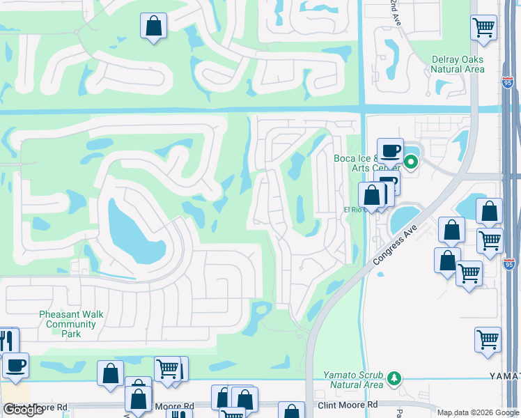 map of restaurants, bars, coffee shops, grocery stores, and more near 17372 Boca Club Boulevard in Boca Raton