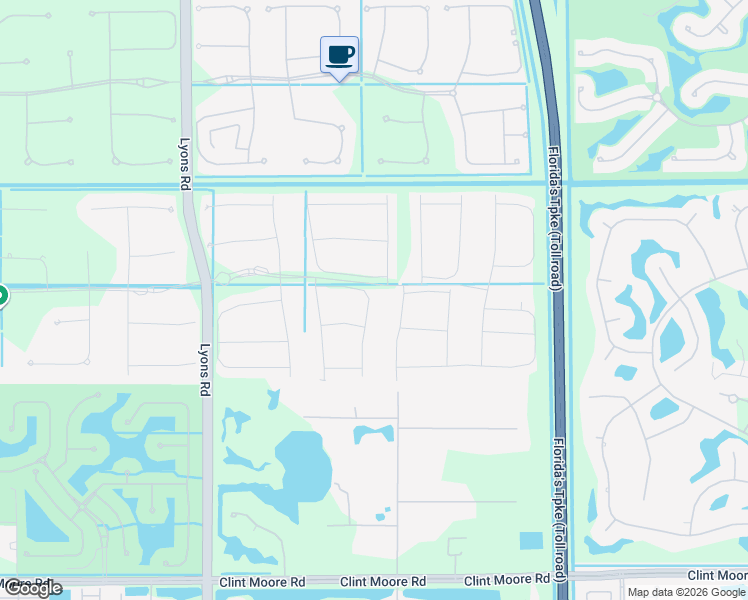 map of restaurants, bars, coffee shops, grocery stores, and more near 8573 Apple Falls Lane in Boca Raton