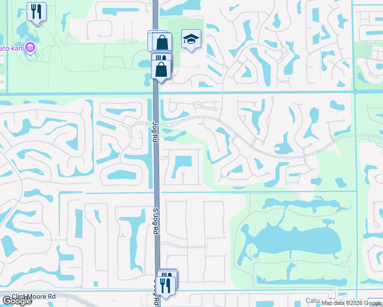 map of restaurants, bars, coffee shops, grocery stores, and more near 6374 Montesito Street in Boca Raton
