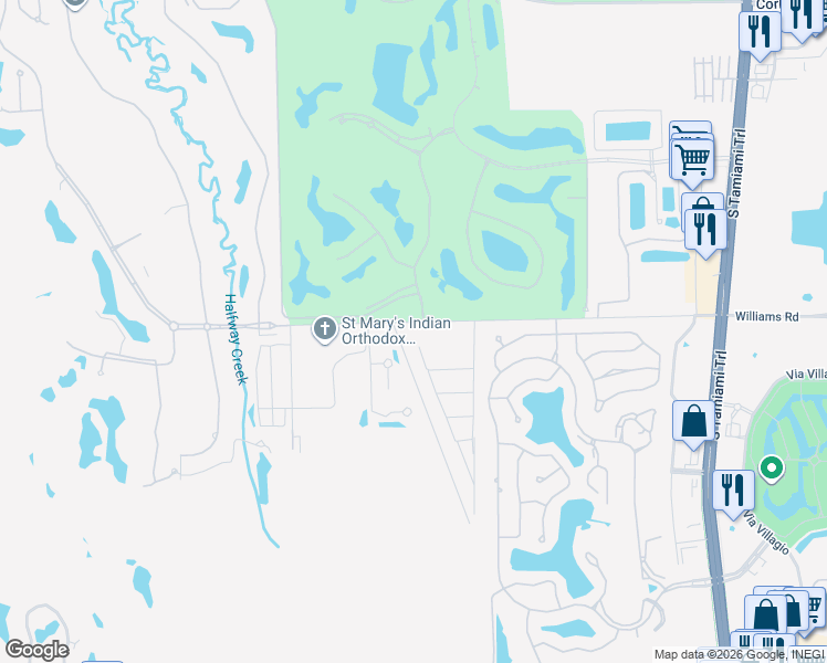 map of restaurants, bars, coffee shops, grocery stores, and more near 21810 Sound Way in Estero