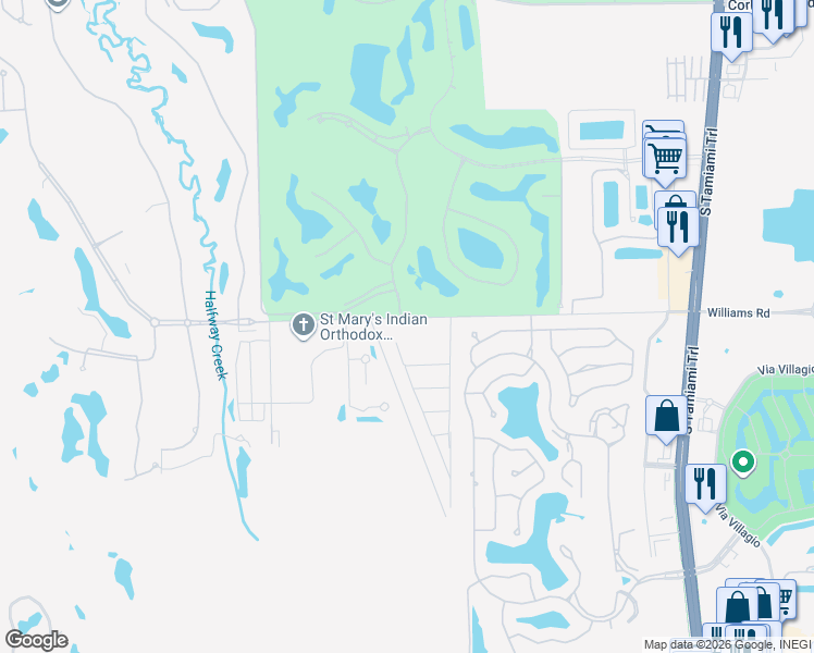 map of restaurants, bars, coffee shops, grocery stores, and more near 21810 Sound Way in Estero