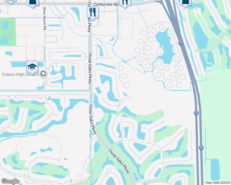 map of restaurants, bars, coffee shops, grocery stores, and more near 22140 Longleaf Trail Drive in Bonita Springs