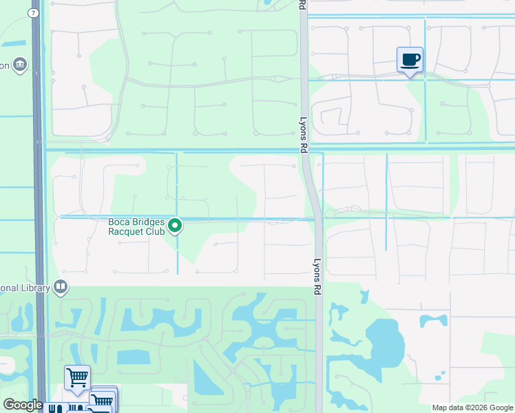map of restaurants, bars, coffee shops, grocery stores, and more near 9110 Fiano Place in Boca Raton