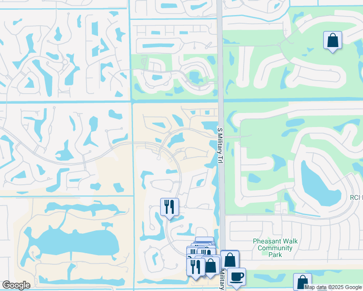 map of restaurants, bars, coffee shops, grocery stores, and more near 5245 Suffolk Drive in Boca Raton