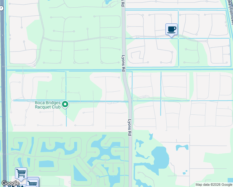 map of restaurants, bars, coffee shops, grocery stores, and more near 9068 Fiano Place in Boca Raton