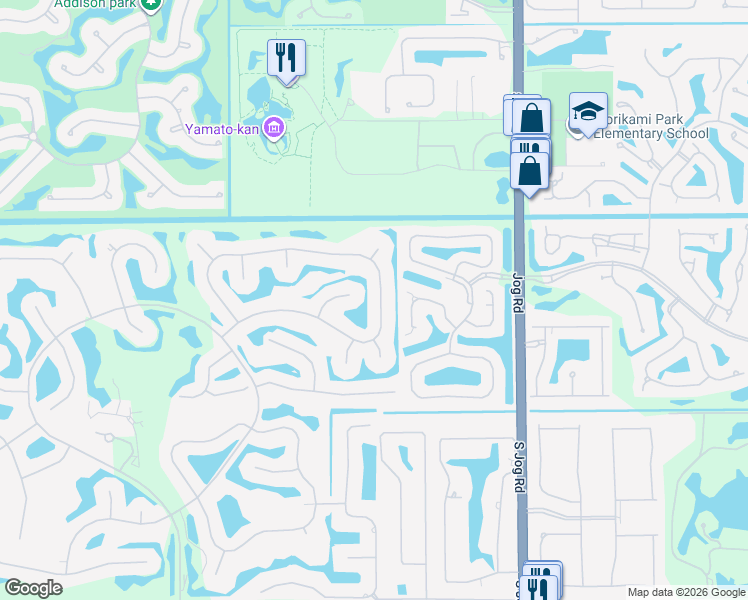 map of restaurants, bars, coffee shops, grocery stores, and more near 6987 Queenferry Circle in Boca Raton