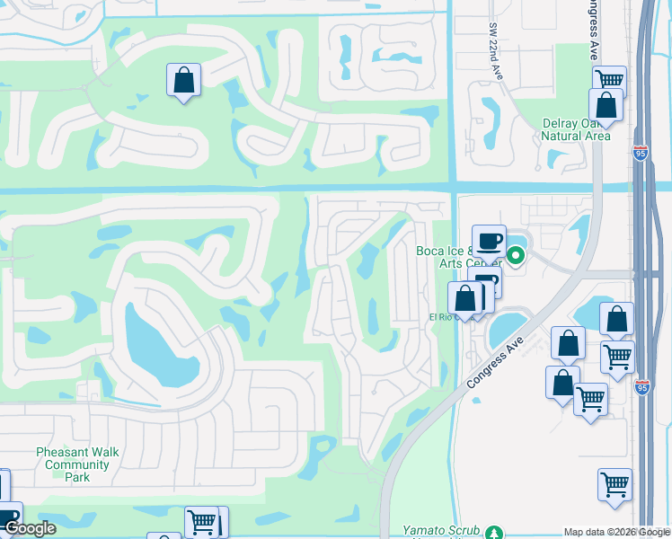 map of restaurants, bars, coffee shops, grocery stores, and more near 17256 Antigua Point Way in Boca Raton