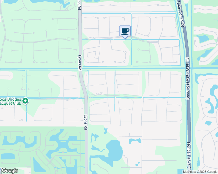 map of restaurants, bars, coffee shops, grocery stores, and more near 17125 Aquavera Way in Sunrise
