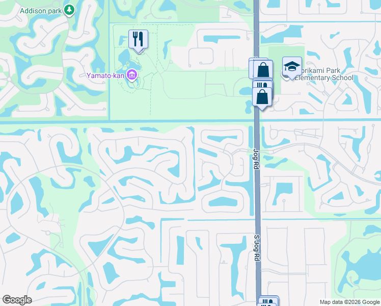map of restaurants, bars, coffee shops, grocery stores, and more near 6987 Queenferry Circle in Boca Raton