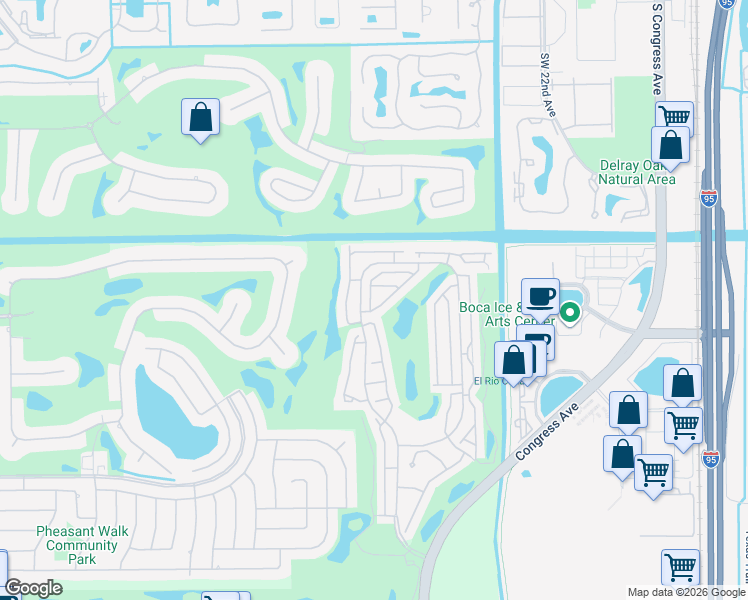 map of restaurants, bars, coffee shops, grocery stores, and more near 17275 Boca Club Boulevard in Boca Raton