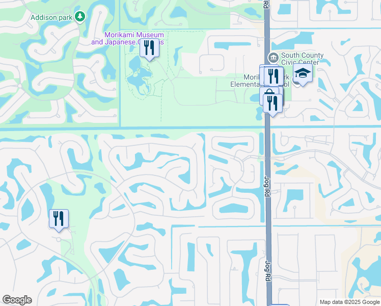 map of restaurants, bars, coffee shops, grocery stores, and more near 17096 Darlington Court in Boca Raton