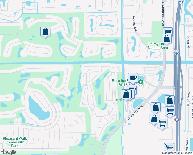 map of restaurants, bars, coffee shops, grocery stores, and more near 17215-1 Boca Club Boulevard in Boca Raton