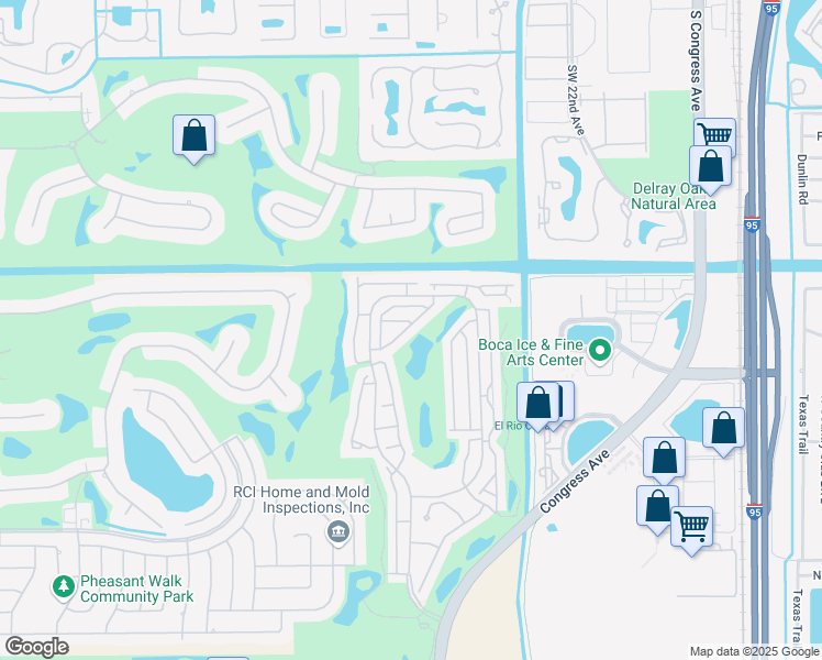 map of restaurants, bars, coffee shops, grocery stores, and more near 17215-1 Boca Club Boulevard in Boca Raton
