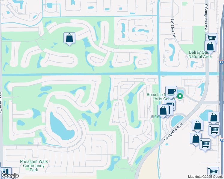 map of restaurants, bars, coffee shops, grocery stores, and more near 17266 Boca Club Boulevard in Boca Raton