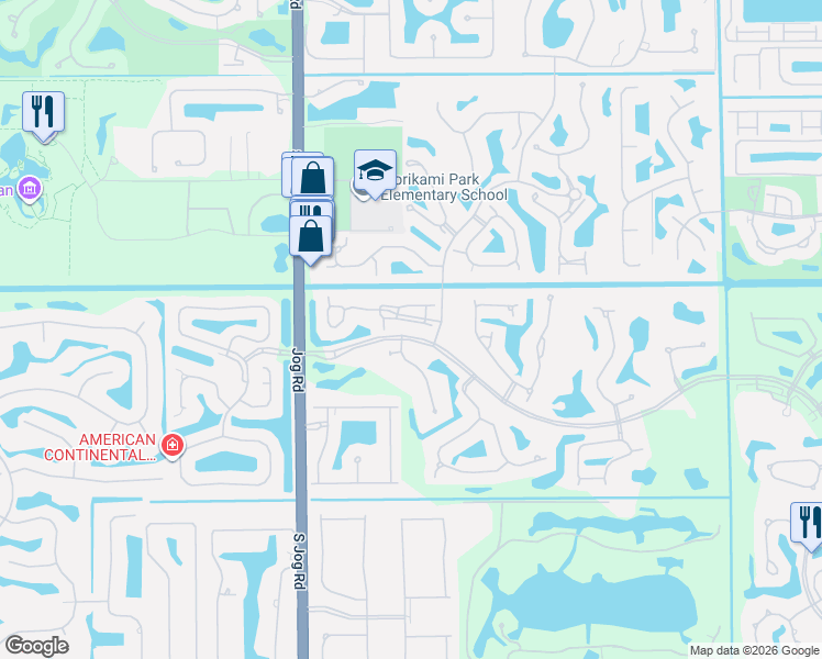map of restaurants, bars, coffee shops, grocery stores, and more near 6176 Island Bend in Boca Raton