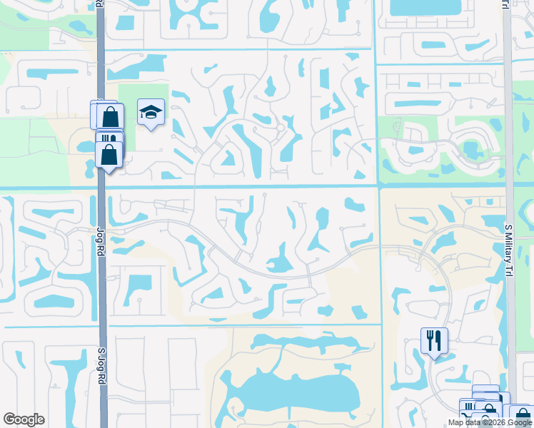 map of restaurants, bars, coffee shops, grocery stores, and more near 17080 Grand Bay Drive in Boca Raton