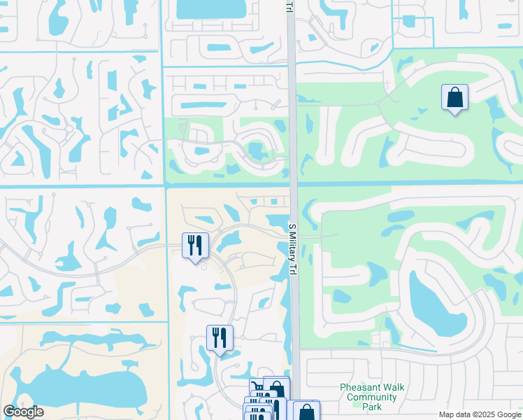 map of restaurants, bars, coffee shops, grocery stores, and more near 5030 Windsor Parke Drive in Boca Raton