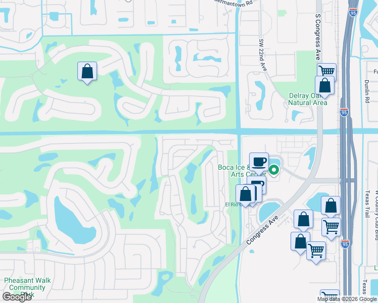 map of restaurants, bars, coffee shops, grocery stores, and more near 17221 Boca Club Boulevard in Boca Raton