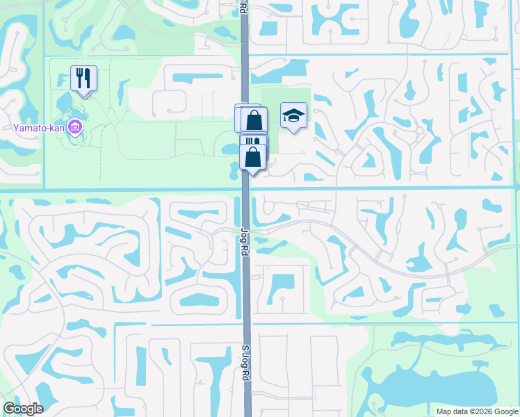 map of restaurants, bars, coffee shops, grocery stores, and more near 6333 Graycliff Drive in Boca Raton