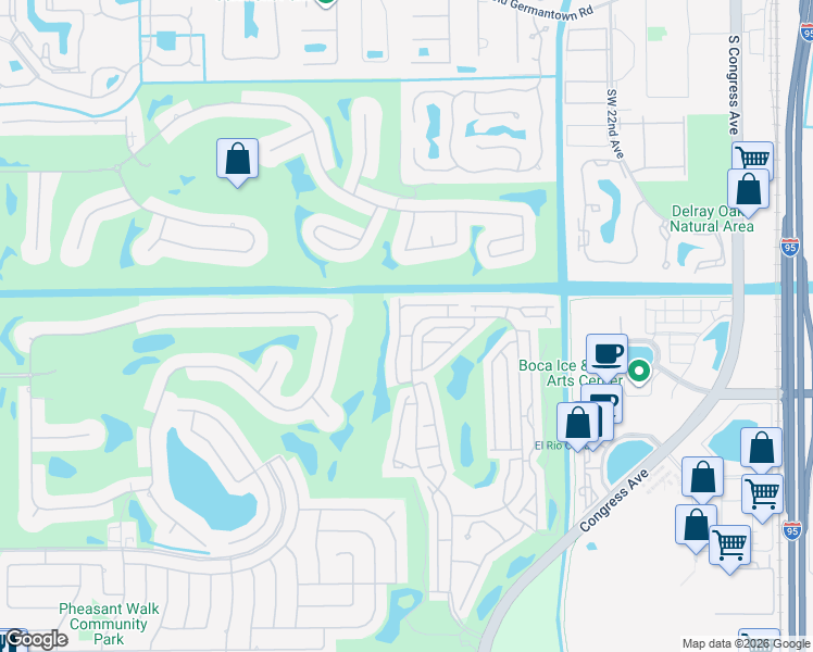 map of restaurants, bars, coffee shops, grocery stores, and more near 17266 Boca Club Boulevard in Boca Raton