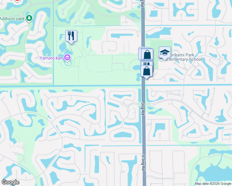 map of restaurants, bars, coffee shops, grocery stores, and more near 17186 Newport Club Drive in Boca Raton