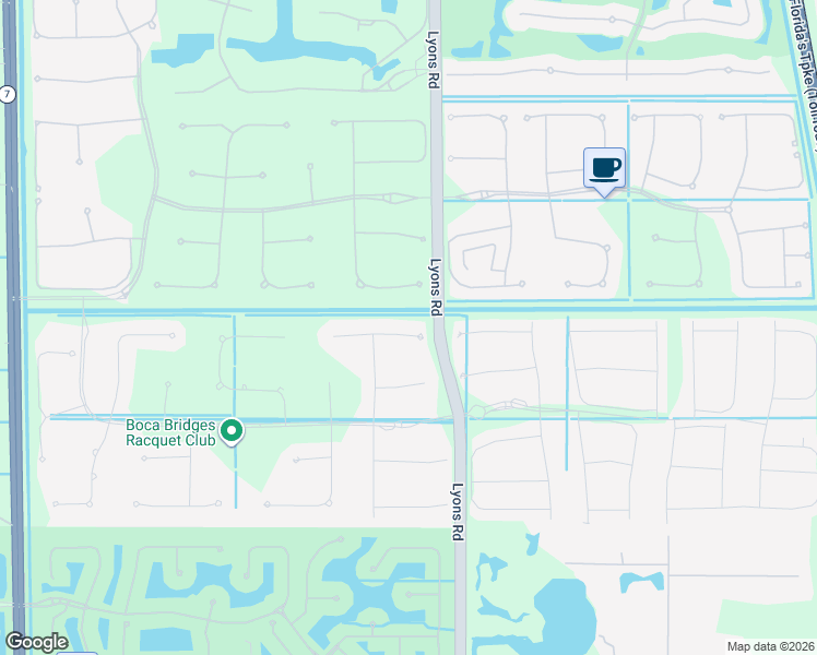 map of restaurants, bars, coffee shops, grocery stores, and more near 9065 Benedetta Place in Boca Raton