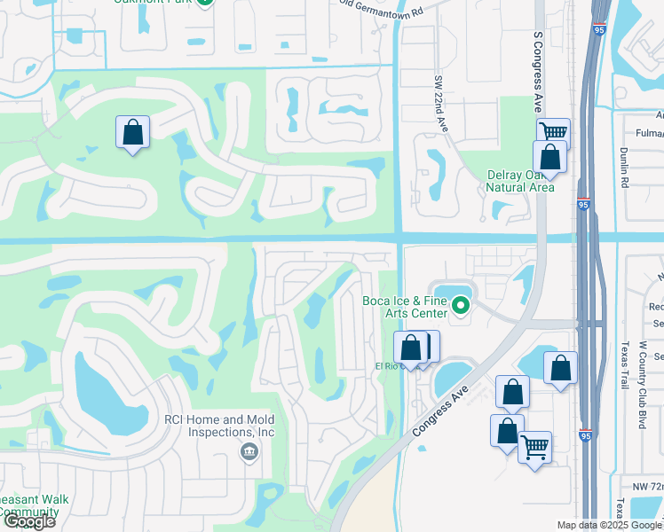 map of restaurants, bars, coffee shops, grocery stores, and more near 17287 Boca Club Boulevard in Boca Raton