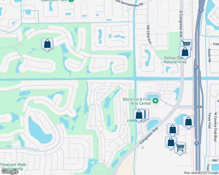 map of restaurants, bars, coffee shops, grocery stores, and more near 17215 Boca Club Boulevard in Boca Raton