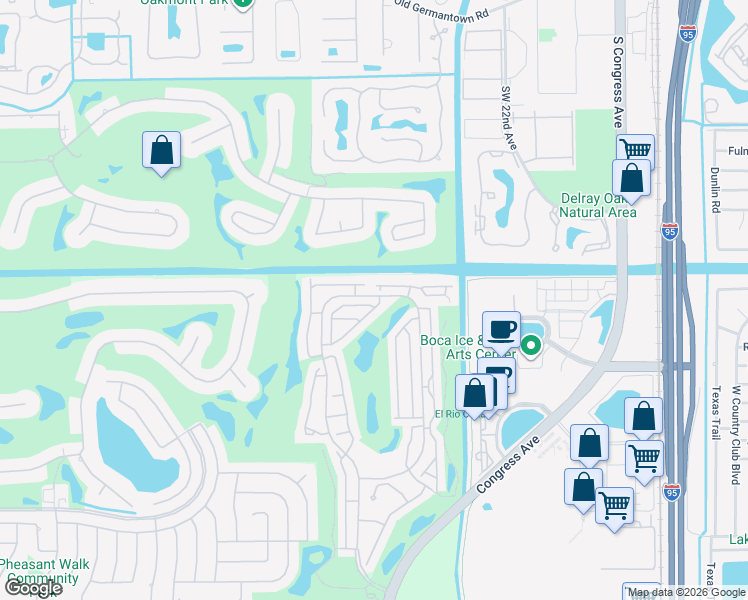 map of restaurants, bars, coffee shops, grocery stores, and more near 17245 Boca Club Boulevard in Boca Raton