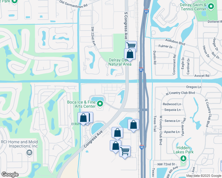 map of restaurants, bars, coffee shops, grocery stores, and more near 8309 Northwest 8th Terrace in Boca Raton