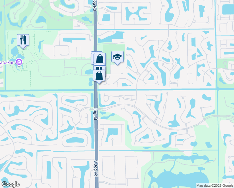 map of restaurants, bars, coffee shops, grocery stores, and more near 6229 Graycliff Drive in Boca Raton