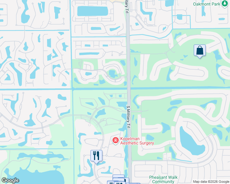 map of restaurants, bars, coffee shops, grocery stores, and more near 5162 Windsor Parke Drive in Boca Raton