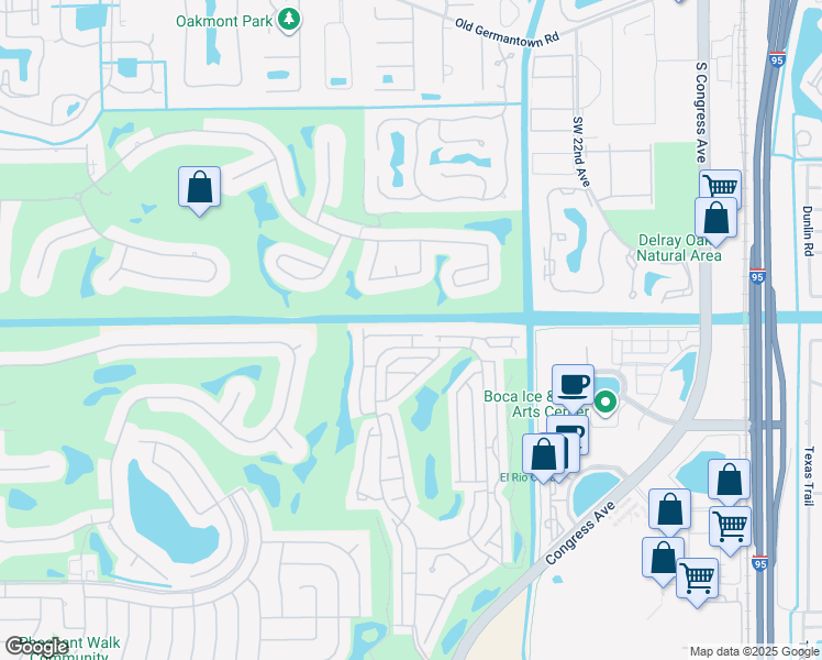 map of restaurants, bars, coffee shops, grocery stores, and more near 17246 Boca Club Boulevard in Boca Raton