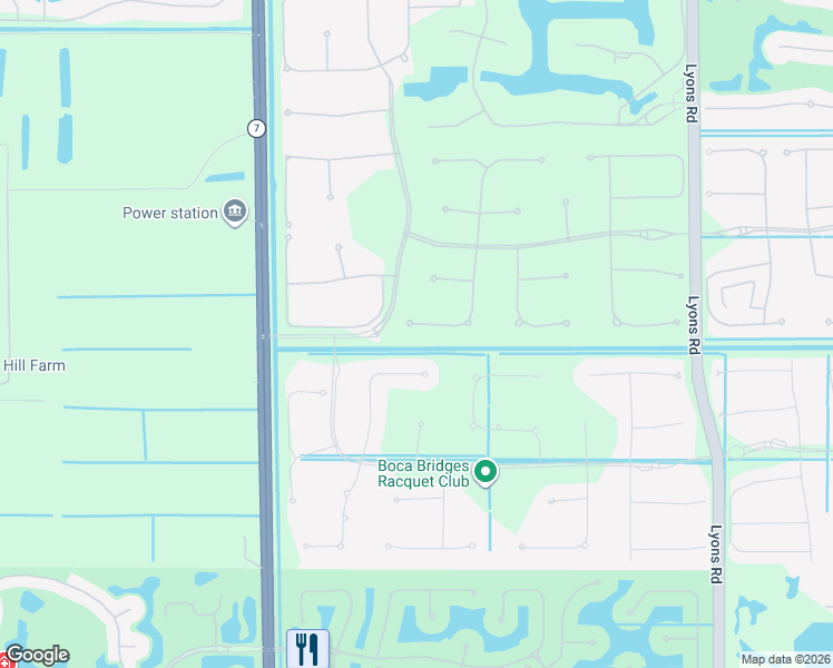 map of restaurants, bars, coffee shops, grocery stores, and more near 16888 Matisse Drive in Delray Beach