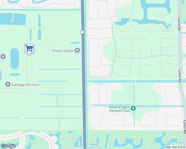 map of restaurants, bars, coffee shops, grocery stores, and more near 9810 Montpellier Drive in Delray Beach