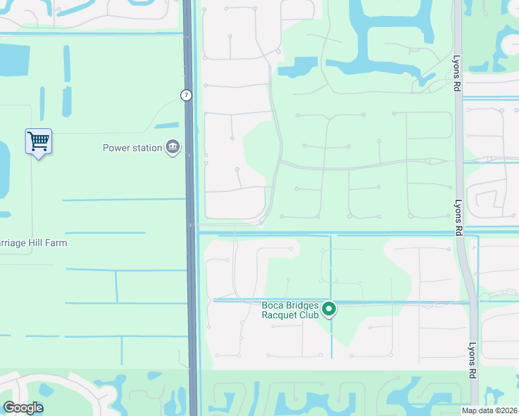 map of restaurants, bars, coffee shops, grocery stores, and more near 16868 Strasbourg Lane in Delray Beach