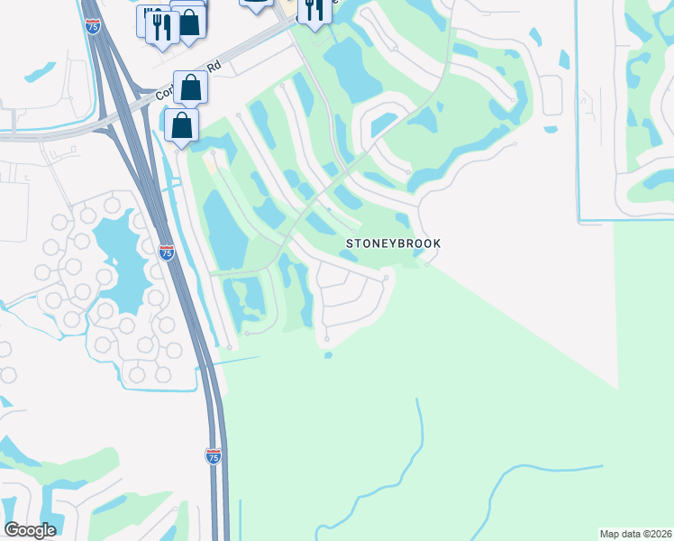 map of restaurants, bars, coffee shops, grocery stores, and more near 21568 Brixham Run Loop in Estero